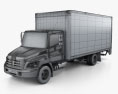 Hino 185 箱式卡车 2006 3D模型 wire render