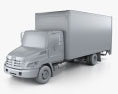 Hino 185 Box Truck 2017 3d model clay render