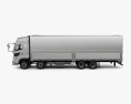 Hino 700 Profia 箱式卡车 4轴 2017 3D模型 侧视图