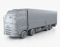 Hino 700 Profia Box Truck 4-axle 2020 3d model clay render