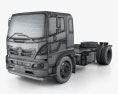 Hino 500 Chassis Truck 2022 3d model wire render