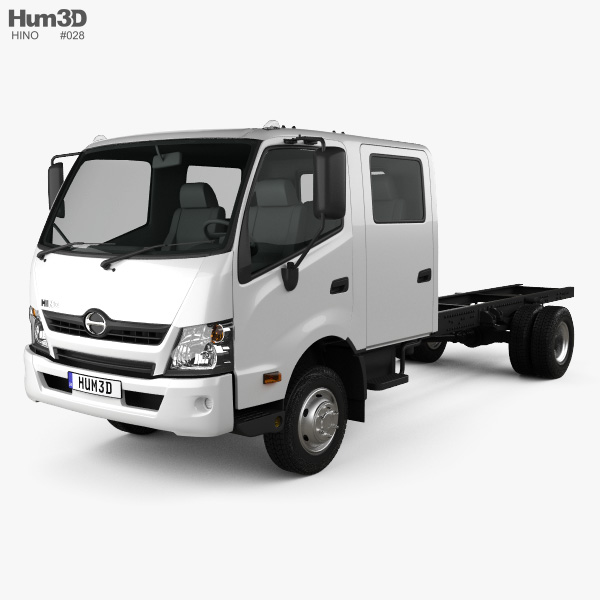 Hino 300 Crew Cab 섀시 트럭 2019 3D 모델 