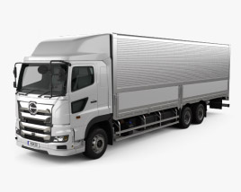 Hino 700 Profia Box Truck 3 assi 2017 Modello 3D
