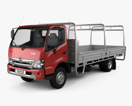 Hino 300 Flatbed Truck 2022 3D model