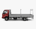 Hino 300 Flatbed Truck 2022 Modello 3D vista laterale