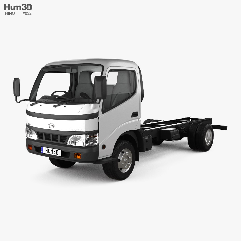 Hino Dutro Standard Cab Chassis with HQ interior 2010 3D model