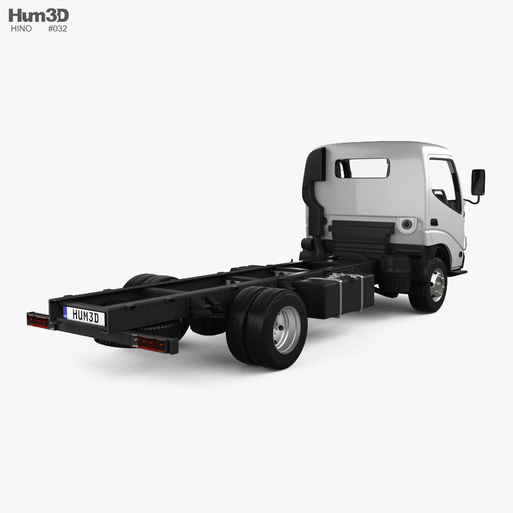 Hino Dutro Standard Cab Chassis with HQ interior 2010 3d model back view