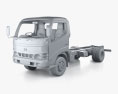Hino Dutro Standard Cab Chassis with HQ interior 2010 3d model clay render