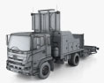 Hino FG Road Service Truck 2021 3D模型 wire render