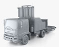 Hino FG Road Service Truck 2021 3D模型 clay render
