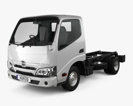Hino Dutro Einzelkabine Fahrgestell LKW 2022 3D-Modell