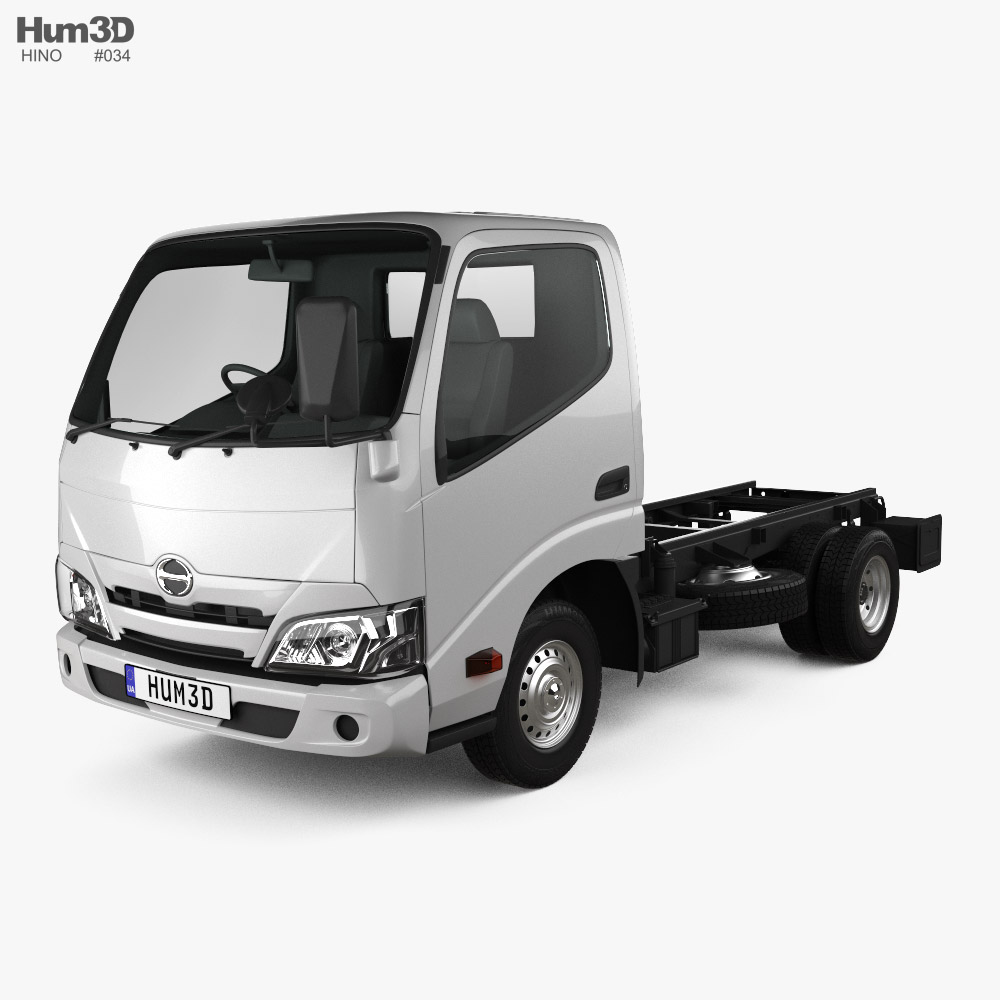 Hino Dutro Cabina Simple Chasis de Camión 2022 Modelo 3D