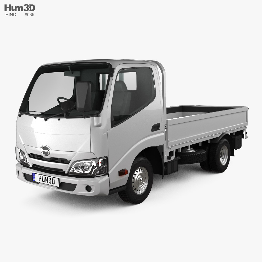 Hino Dutro Cabina Singola Flatbed Truck 2022 Modello 3D
