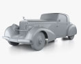 Hispano Suiza K6 1937 3d model clay render