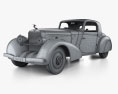 Hispano Suiza K6 インテリアと とエンジン 1937 3Dモデル wire render