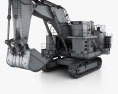 Hitachi EX3600 Excavator 2018 3d model wire render
