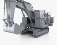Hitachi EX3600 Excavator 2018 3d model clay render