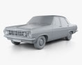 Holden HR Premier 1966 3d model clay render