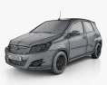 Holden Barina (TK) hatchback 2014 3d model wire render