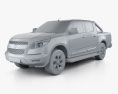 Holden Colorado LTZ Crew Cab 2015 3d model clay render