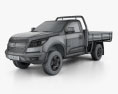 Holden Colorado LS Single Cab Alloy Tray 2015 3D 모델  wire render