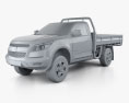 Holden Colorado LS Single Cab Alloy Tray 2015 3D 모델  clay render