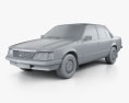 Holden Commodore 1981 3D-Modell clay render