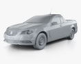 Holden Commodore Evoke ute 2016 3d model clay render