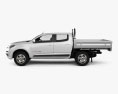 Holden Colorado LS Crew Cab Alloy Tray 2019 3d model side view