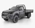 Holden Colorado LS Single Cab Alloy Tray 2019 3d model wire render
