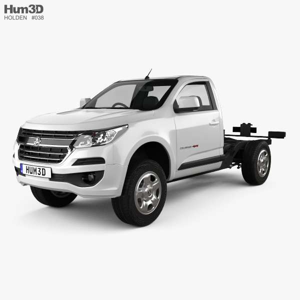 Holden Colorado LS Cabina Singola Chassis 2016 Modello 3D