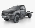 Holden Colorado LS Single Cab Chassis 2019 3D 모델  wire render