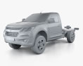 Holden Colorado LS Single Cab Chassis 2019 3D 모델  clay render