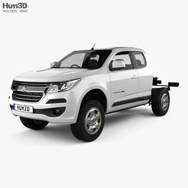 Holden Colorado LS Space Cab Chassis 2019 Modelo 3d