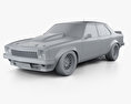 Holden Torana 4-Türer Rennwagen 1977 3D-Modell clay render