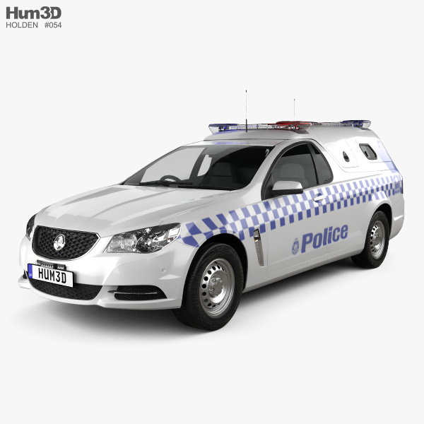 Holden Commodore ute Evoke Polícia 2013 Modelo 3d