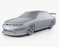 Holden Commodore Race Car 1995 3d model clay render