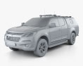 Holden Colorado Space Cab Divisional Van 2021 3d model clay render