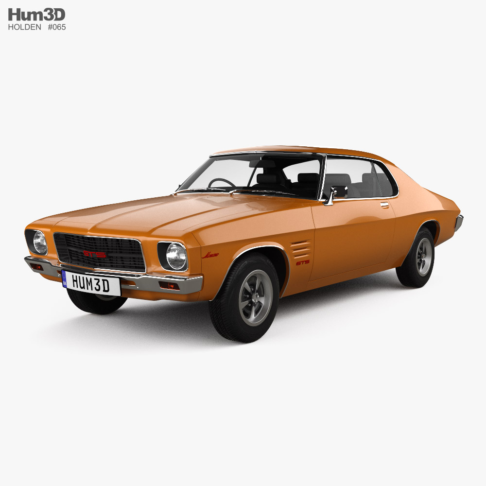 Holden Monaro Coupe GTS 350 인테리어 가 있는 와 엔진이 1971 3D 모델 