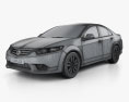 Honda Accord 세단 2012 3D 모델  wire render