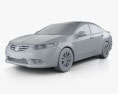 Honda Accord 轿车 2011 3D模型 clay render