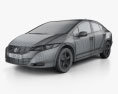 Honda FCX Clarity 2015 3D模型 wire render