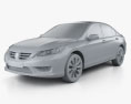 Honda Accord (Inspire) 2016 3d model clay render
