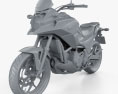 Honda NC700X 2012 3D 모델  clay render