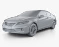 Honda Accord coupe 2016 3d model clay render