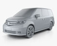Honda Elysion 2014 3D 모델  clay render