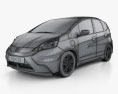 Honda Fit (Jazz) EV 2014 3D-Modell wire render