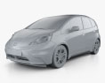 Honda Fit (Jazz) EV 2014 3D-Modell clay render