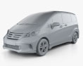 Honda Freed Spike 2014 3d model clay render