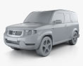 Honda Element EX 2010 3D-Modell clay render